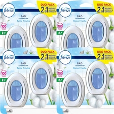 4 X Duo Pack Febreze Assanisseur D'Air Pure Frais Bain Et Wc Dosateur de Parfum