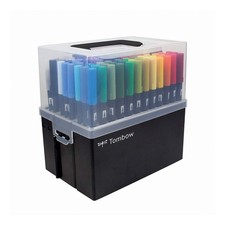 Tombow ABT Dual Brush Pen Set – 108 Colors with Storage Box, Portable and Organi