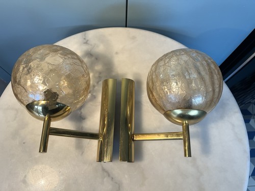 Paire applique globe métal - applique,