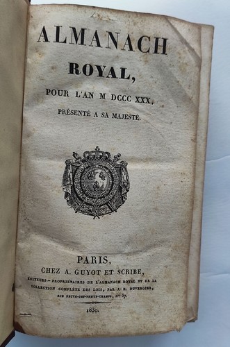 Almanach royal 1830 - almanach,
