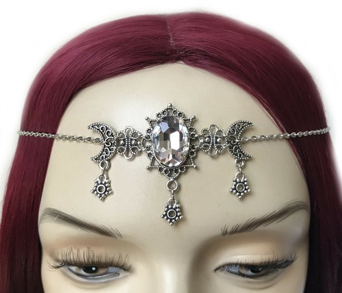 Moon star silver crown circlet - silver,