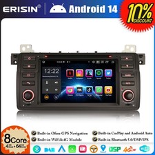 8-Cœurs Android 14 64GO Autoradio GPS BMW 3 Série E46 M3 ROVER 75 MG ZT CarPlay