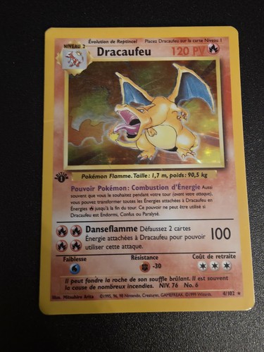 Carte pokémon dracaufeu 102 - dracaufeu, 4/102