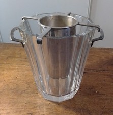 SCEAU A CHAMPAGNE EN CRISTAL DE  BACCARRAT ET METAL ARGENTE MODELE MAXIME SIGNE