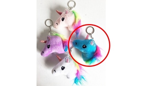 Porte clé peluche licorne