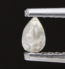 0.09CT Poire Forme Neige Diamant Blanc Rose Coupe Naturel Pour Cadeau