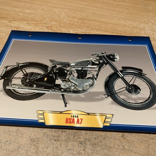 Bsa 500 1949 fiche carte - bsa, a7