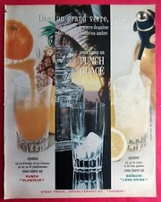 Publicité de presse Boisson Alcoolisée RHUM &Téléviseur portable PIZON BROS 1966