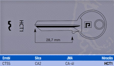 3 Ébauches De Clé Héraclès HCT1 ISEO CT5S / CA2 / C4-4I Cavers City ebauche clef