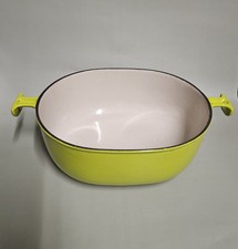 COCOTTE LE CREUSET 29 LA MAMA BY ENZO MARI / MADE IN FRANCE / EN FONTE VERT 