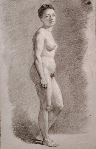 Beau dessin fusain - fusain, modèle