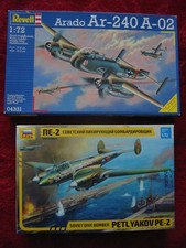 REVELL ARADO AR 240 ZVEZDA PETLYAKOV PE 2 1/72 Lot