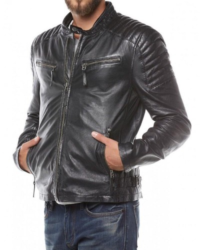 Homme noir veste cuir - homme,