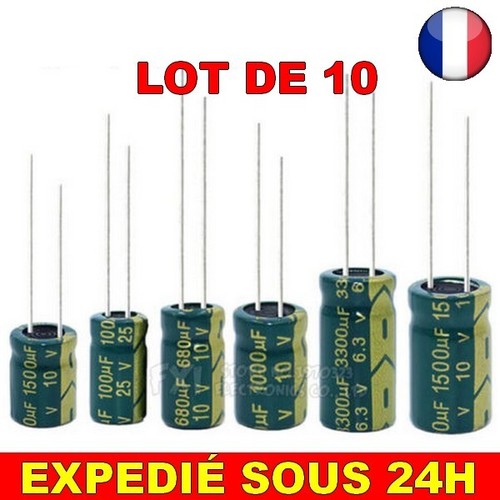 Condensateurs aluminium - ✅, 10