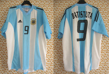 Maillot Argentine 2002 Batistuta #9 Adidas Soccer shirt vintage Jersey - L