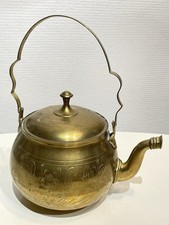 Magnifique Ancienne Bouilloire / Théière En Cuivre Vintage Années 1970.