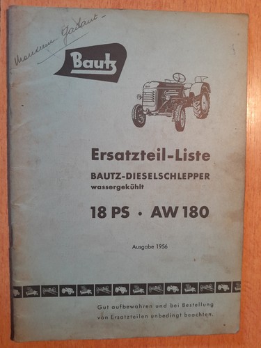 Bautz aw 180 tracteur - -,