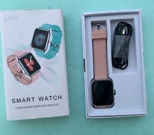 Montre Connectée Femmes Smartwatch Femme Carré Rose