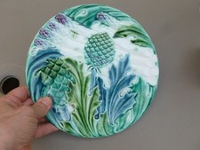 old majolica plate, Assiette