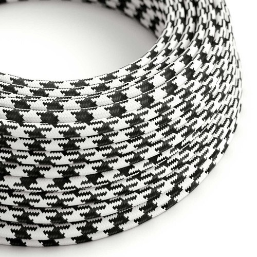 Câble textile rond effet soie