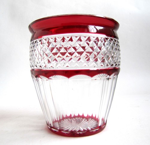 Vase cristal taillé - vase,