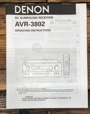 Denon AVR-3802 Receiver Owners