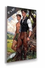 art gay, deux jeunes hommes à