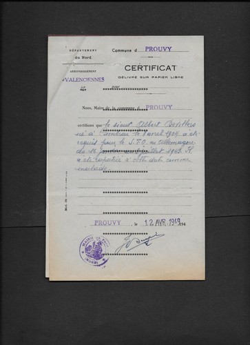 1949 prouvy thiant - :,