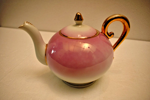 Théière porcelaine rose - théière, en