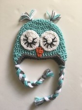 Baby Crochet Owl Hat, Handmade