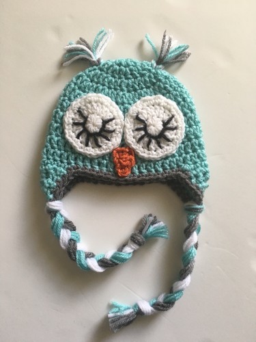 Baby crochet owl hat handmade - owl,