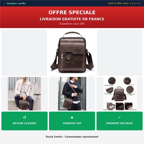 Sacoche homme cuir