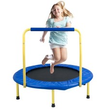 Trampoline pour Enfants Tout-petits Pliable 92 cm pour Intérieur Extérieur