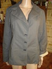 VESTE  MANTEAU FEMME GRIS MOYEN TAILLE 42 44 100% NEUVE DOUBLEE COL TAILLEUR 