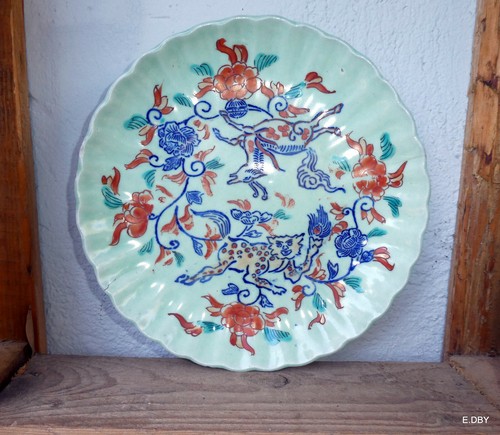 Assiette drageoir celadon - assiette,