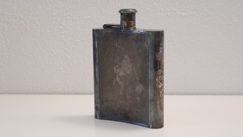 Ancienne flasque alcool - ancienne,