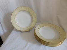 Suite de six assiettes creuses Porcelainerie de la Haute Vienne  Limoges 1920/59