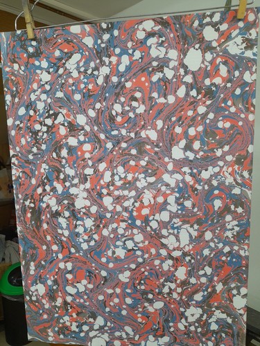 Papier marbré cuve - à, de