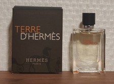 Eau de Toilette Homme Terre d'Hermès 5 ml. Boite. Plein. Parfait état 