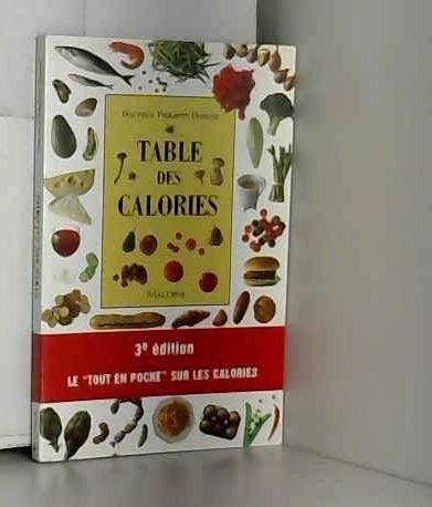 Table des calories - ,, 3e