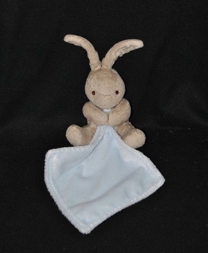 Peluche doudou lapin gris brun