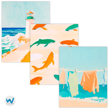 Lot de 3 affiches côtières