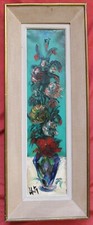 Superbe huile par Henri D'Anty 1910-1998 "  bouquet de fleurs dans un vase "