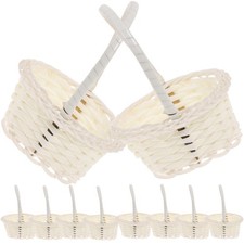10 Pcs Panier En Rotin Jonc De