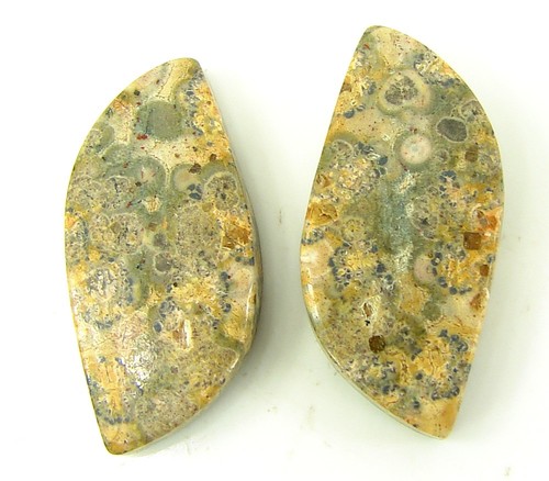 Paire cabochons jaspe - de,