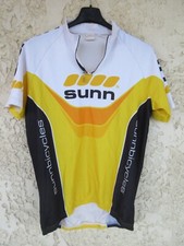 Maillot cycliste SUNN UN jaune blanc noir shirt jersey camiseta maglia 5 L