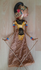 MARIONNETTE INDONESIENNE EN BOIS ET TISSUS ANCIENNE PROVENANCE BALI