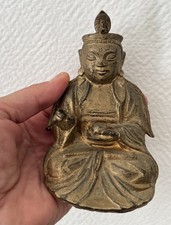 rare antique sculpture statue bouddha moine méditation art bronze tibet népal