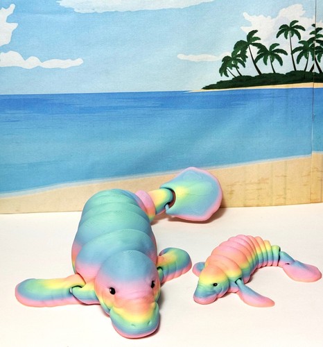 2pcs printed manatee - 3d,