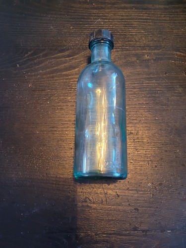 Bouteille ancienne verre bleu - ancienne,